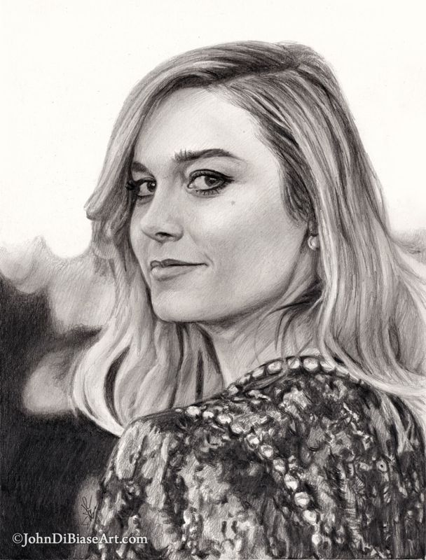 Brie Larson Original Drawing (NOT a print)