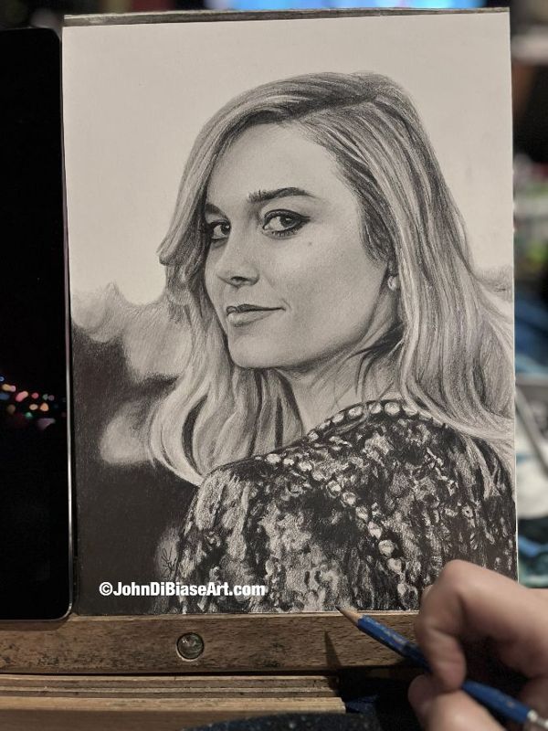 Brie Larson Original Drawing (NOT a print)