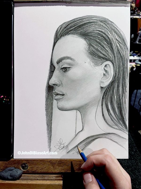 Emma Mackey Original Sketch / Drawing 9" x 12" (NOT a print)