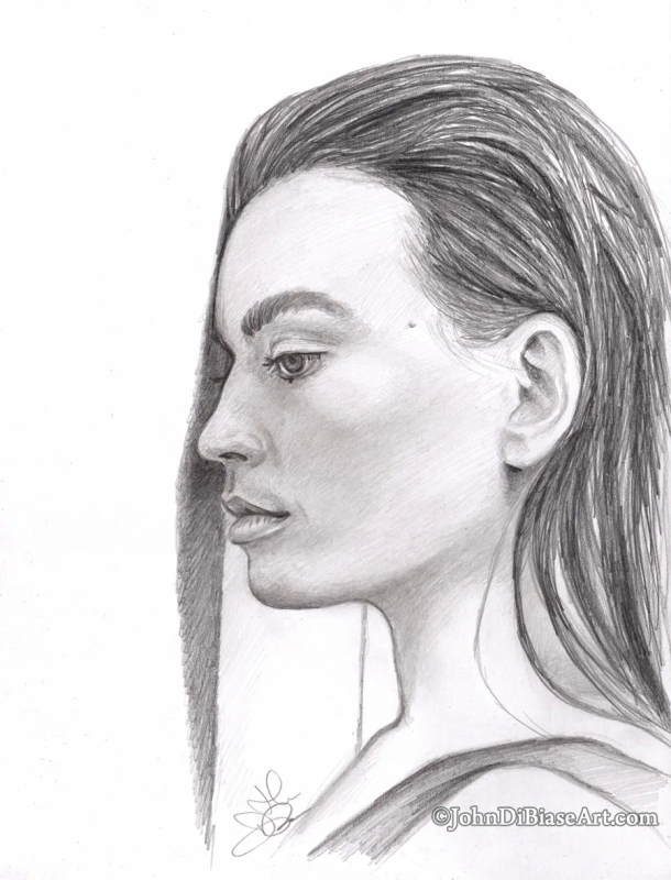 Emma Mackey Original Sketch / Drawing 9" x 12" (NOT a print)