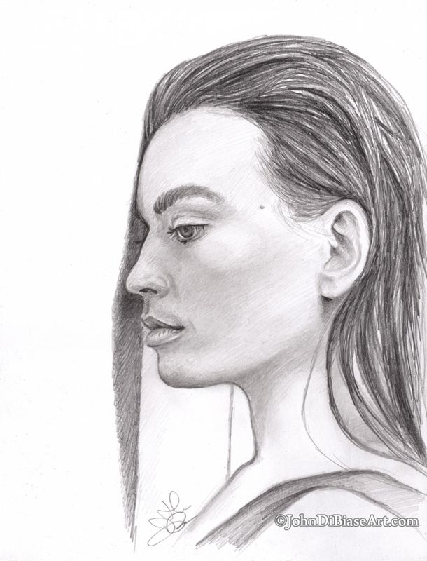 Emma Mackey Sketch / Drawing Print (8.5" x 11")