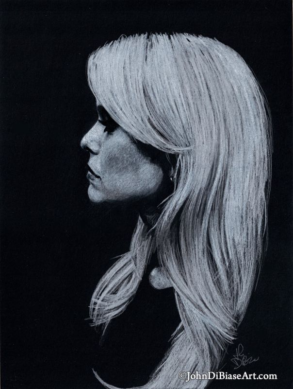 Alice Eve (Colored Pencil on Black) Drawing Print (8.5" x 11")