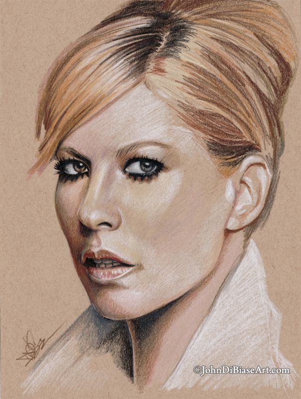 Jenna Elfman Colored Pencil Drawing Print (8.5" x 11")