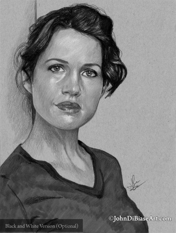 Carla Gugino Colored Pencil Drawing Print (8.5" x 11")