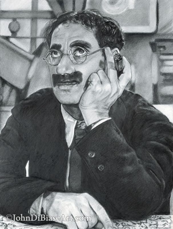 Groucho Marx Drawing Print