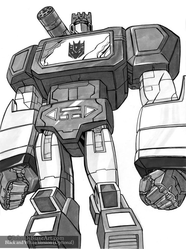 Soundwave Transformers Full Color Drawing Print