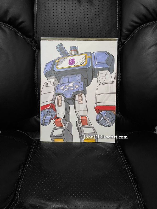 Soundwave Transformers G1 Original Marker Drawing (Not a Print) 9" x 12"