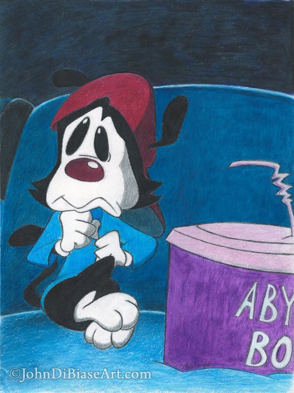 Wakko Warner Animaniacs "Abyss Boy" Colored Pencil Print 8.5 x 11