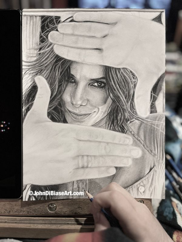 Sandra Bullock Original Drawing (NOT a print)