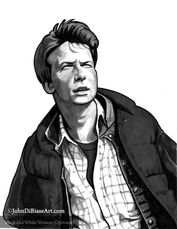 Marty McFly Marker Drawing Print