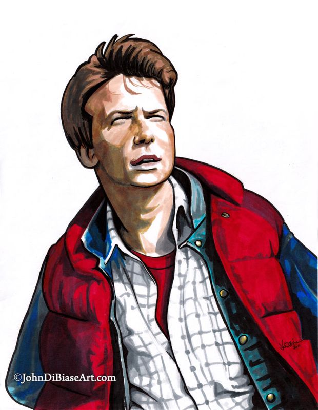 Marty McFly Marker Drawing Print