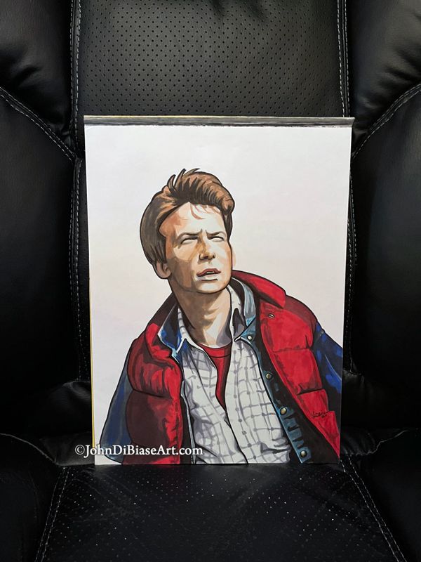 Marty McFly Original Marker Drawing (NOT a print)