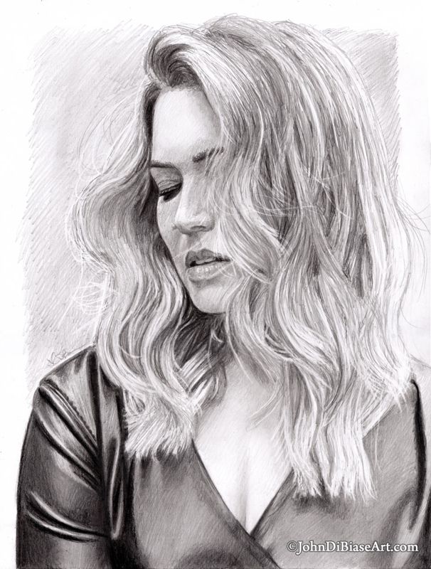 Mandy Moore Graphite Drawing Print (8.5" x 11")
