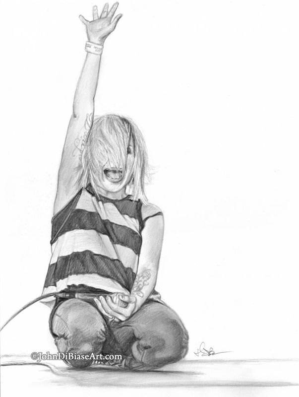 Lacey Sturm (Flyleaf) Graphite Drawing Print (8.5" x 11")