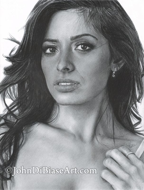 Sarah Shahi Drawing Print 8.5 x 11