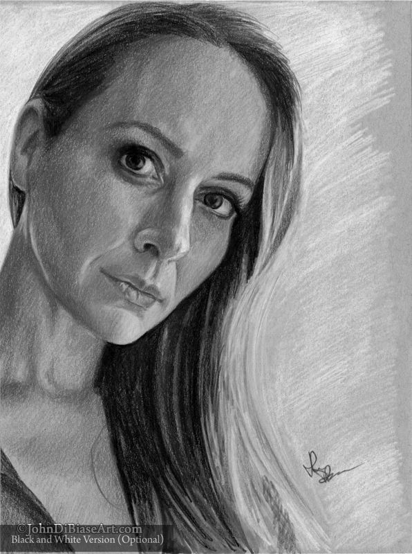 Amy Acker Toned Tan Drawing Print 8.5 x 11