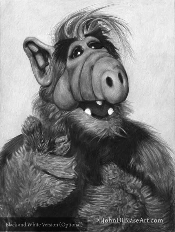 ALF Colored Pencil Drawing Print 8.5 x 11