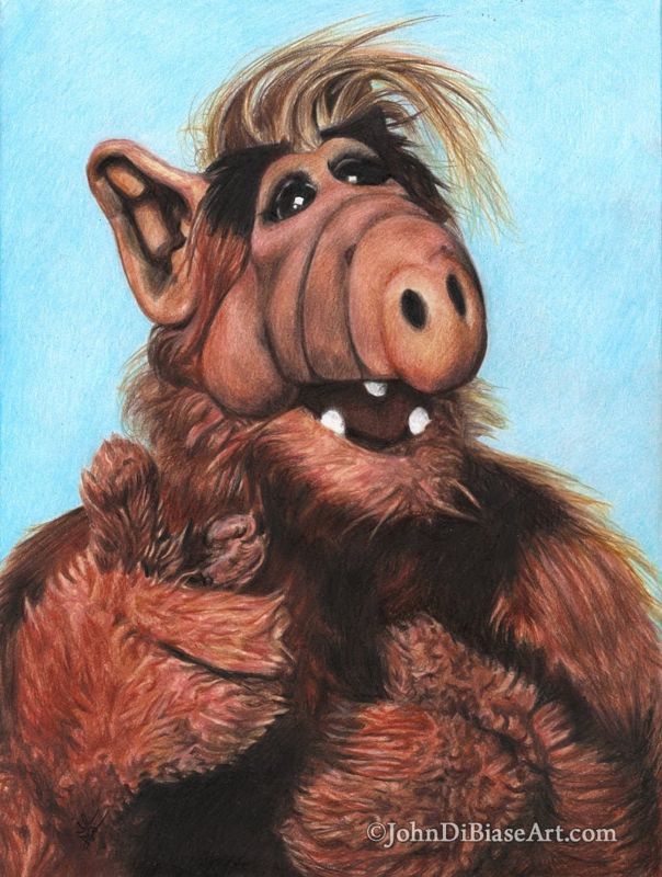 ALF Colored Pencil Drawing Print 8.5 x 11