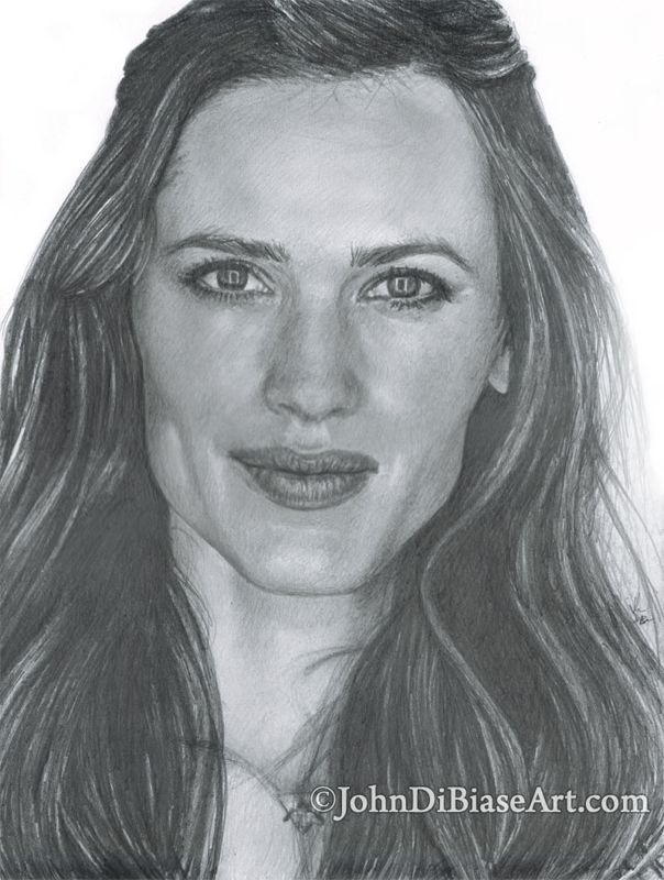 Jennifer Garner Drawing Print 8.5 x 11
