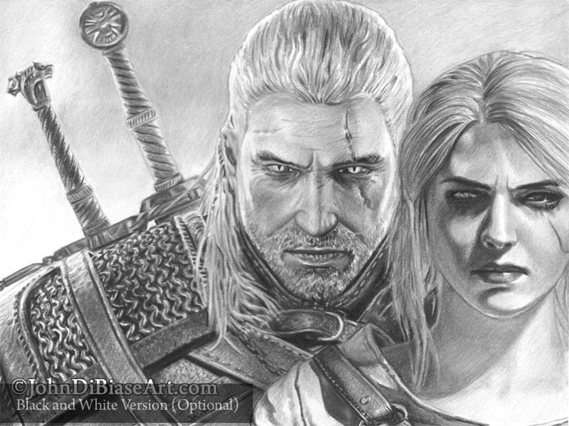 The Witcher (Video Game) Drawing Print 11 x 8.5