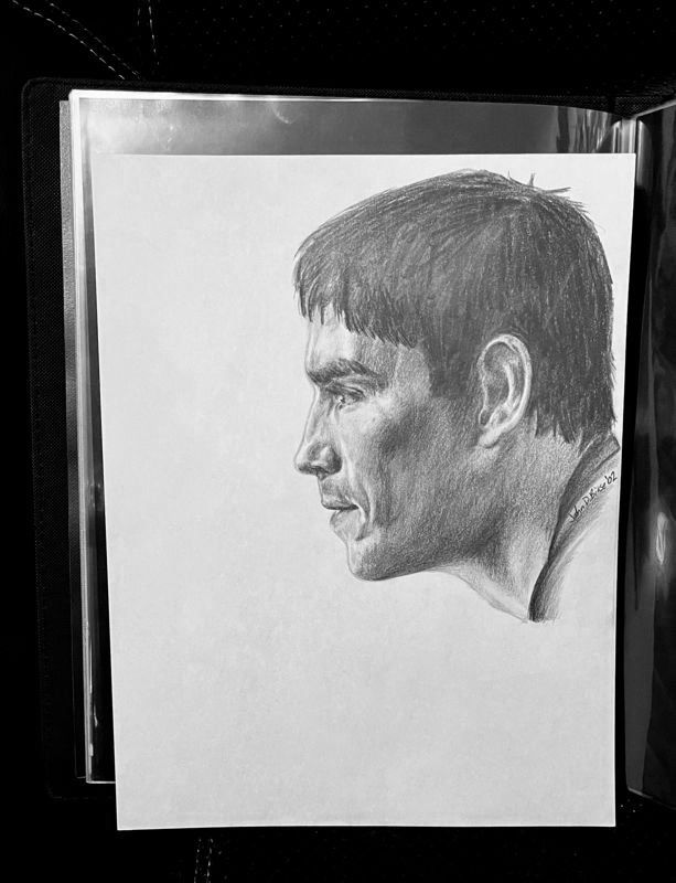 Jim Caviezel from Frequency 2002 Drawing (NOT A PRINT) 8.5 x 11