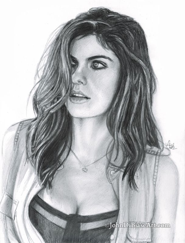 Alexandra Daddario Drawing Print 8.5 x 11