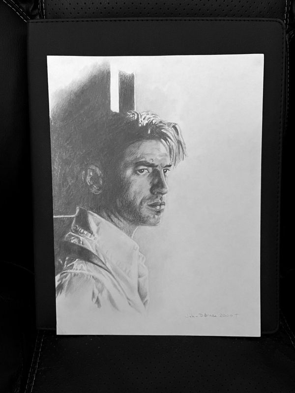 Brendan Fraser as Rick O'Connell in The Mummy 2000 Drawing (NOT A PRINT) 7.8 x 10.6