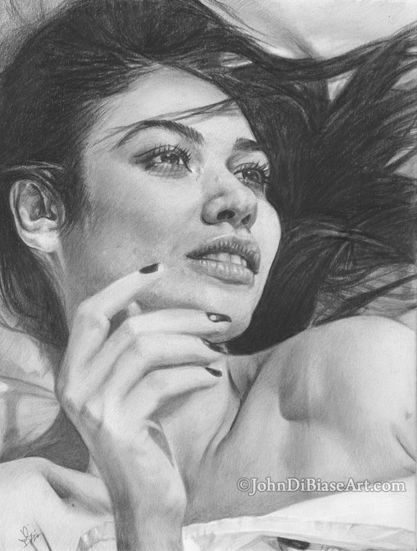 Olga Kurylenko Drawing Print (Quantum of Solace, Oblivion) 8.5 x 11