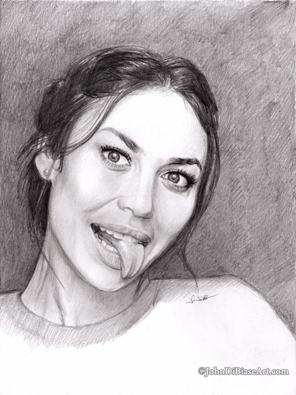 Olga Kurylenko Sketch Drawing Print (Quantum of Solace, Oblivion) 8.5 x 11