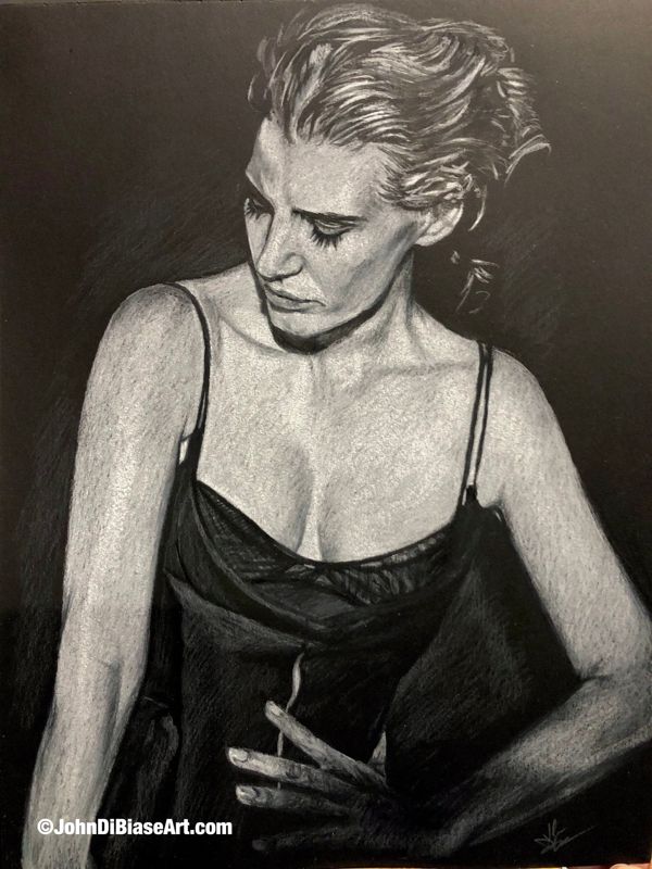 ORIGINAL Pencil Drawing of Jessica Chastain (9 x 12) - NOT A PRINT