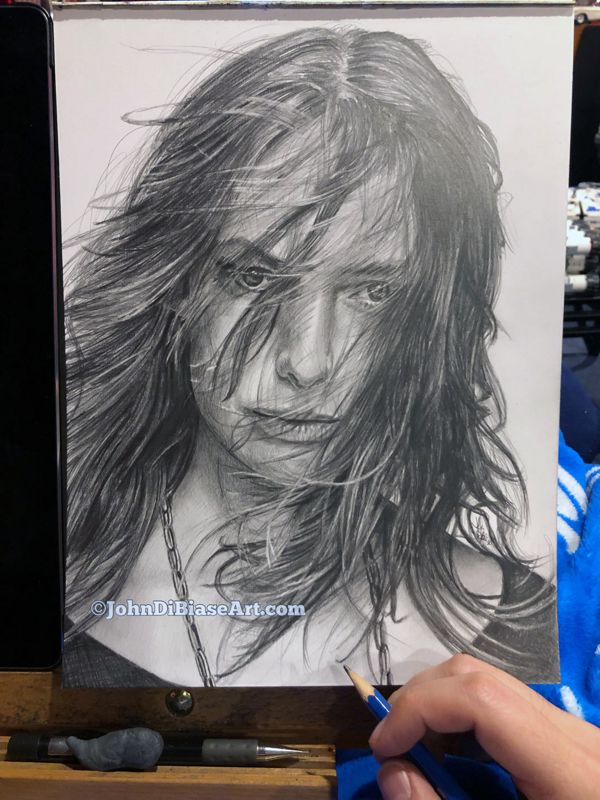 Alicia Witt Graphite Pencil Drawing Print 8.5 x 11