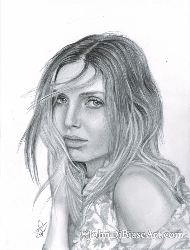 Annabelle Wallis Graphite Pencil Drawing Print 8.5 x 11
