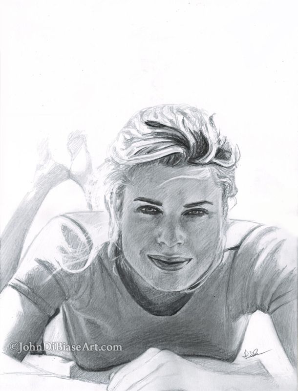 Rebecca Romijn Drawing Print 8.5 x 11