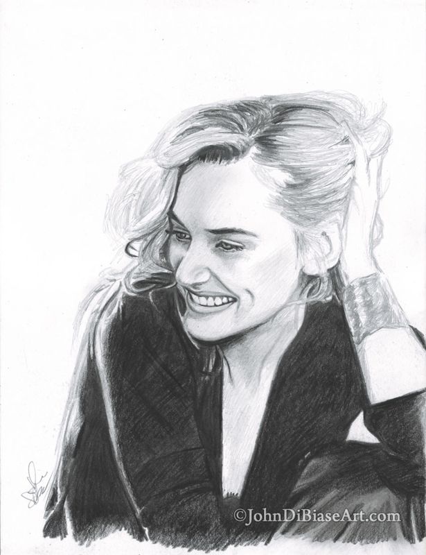Kate Winslet Graphite Drawing Print 8.5 x 11