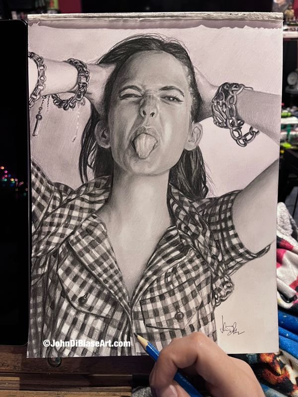 Eva Green Original Drawing (NOT a print) 9 x 12