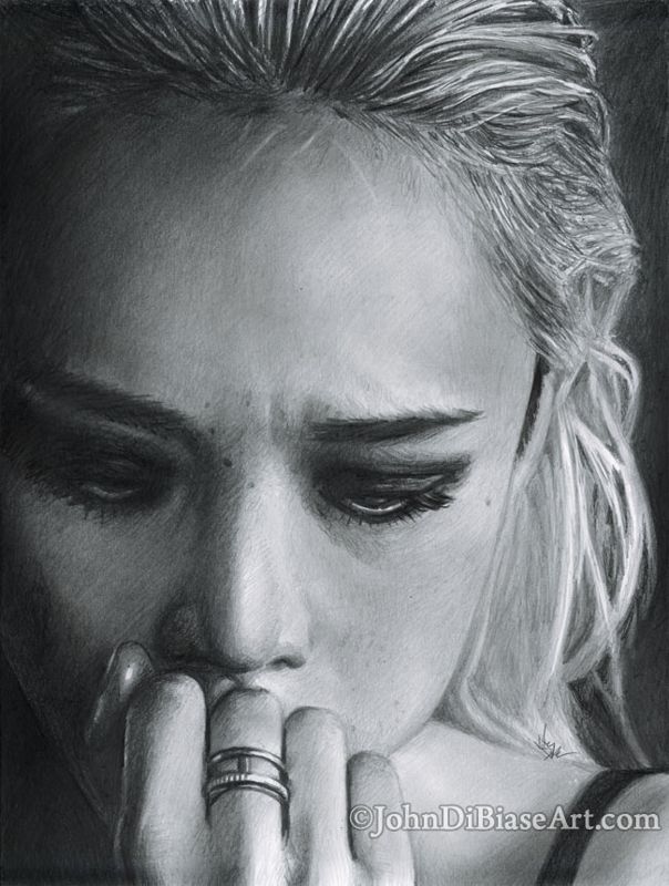 Pom Klementieff Original Drawing (NOT a print) 9 x 12