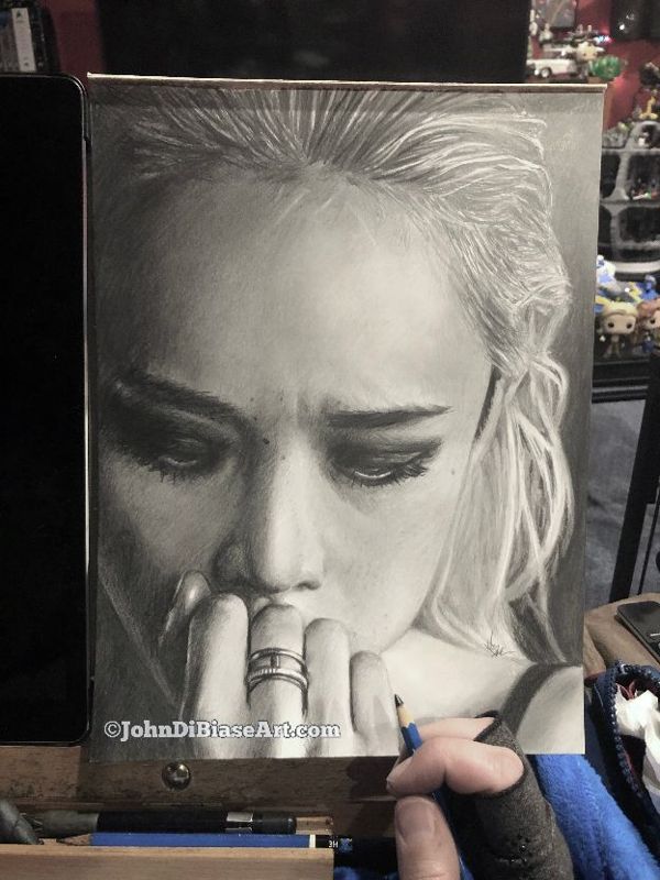 Pom Klementieff Original Drawing (NOT a print) 9 x 12