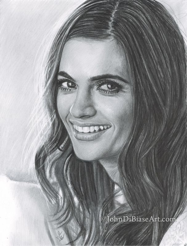 Stana Katic Original Drawing (NOT a print) 9x12
