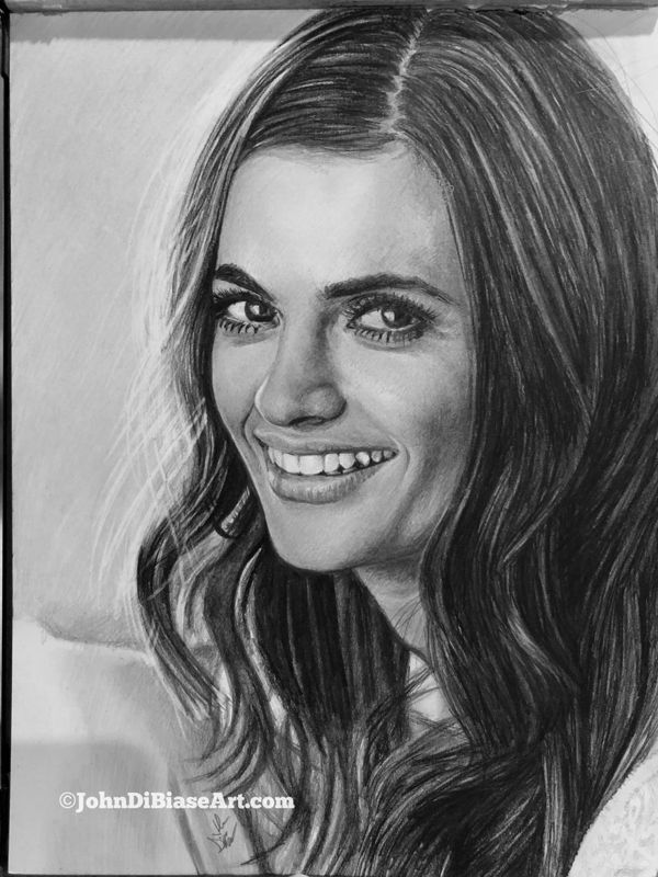 Stana Katic Original Drawing (NOT a print) 9x12