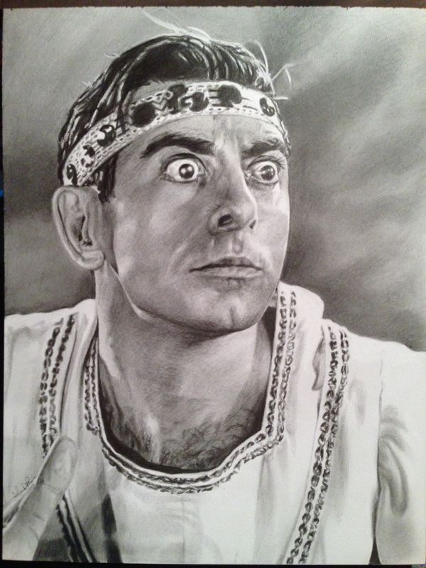 Eddie Cantor in Roman Scandals Original Drawing (NOT a Print) [2014] 9x12