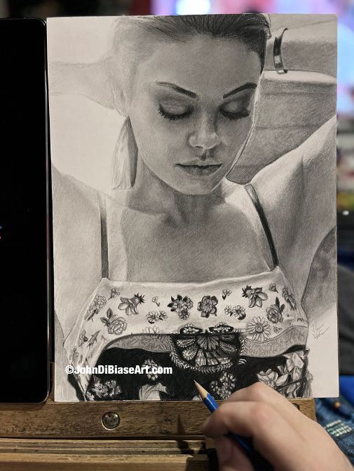 Mila Kunis Original Drawing (NOT a print) 9x12