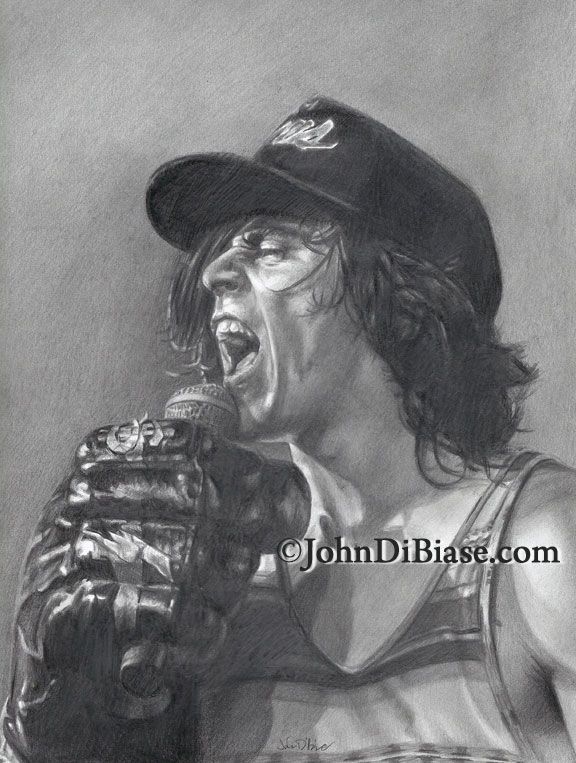 Soul Glow Activatur, Solomon Olds of Family Force 5 Pencil Drawing Print (8.5" x 11")