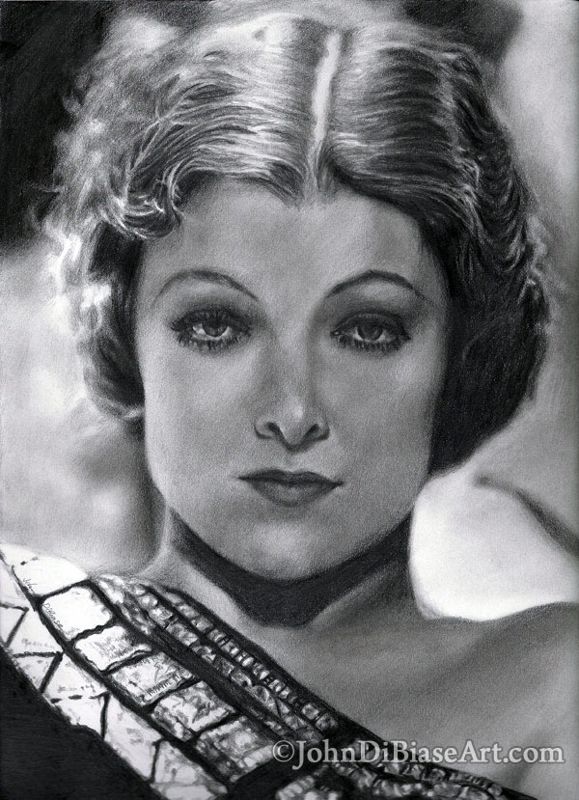 Myrna Loy Drawing Print 8.5x11