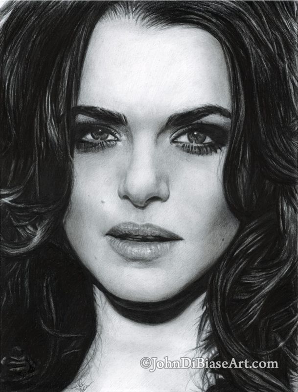 Rachel Weisz Portrait Original Drawing (NOT a print)