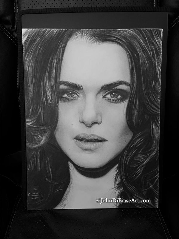 Rachel Weisz Portrait Original Drawing (NOT a print)