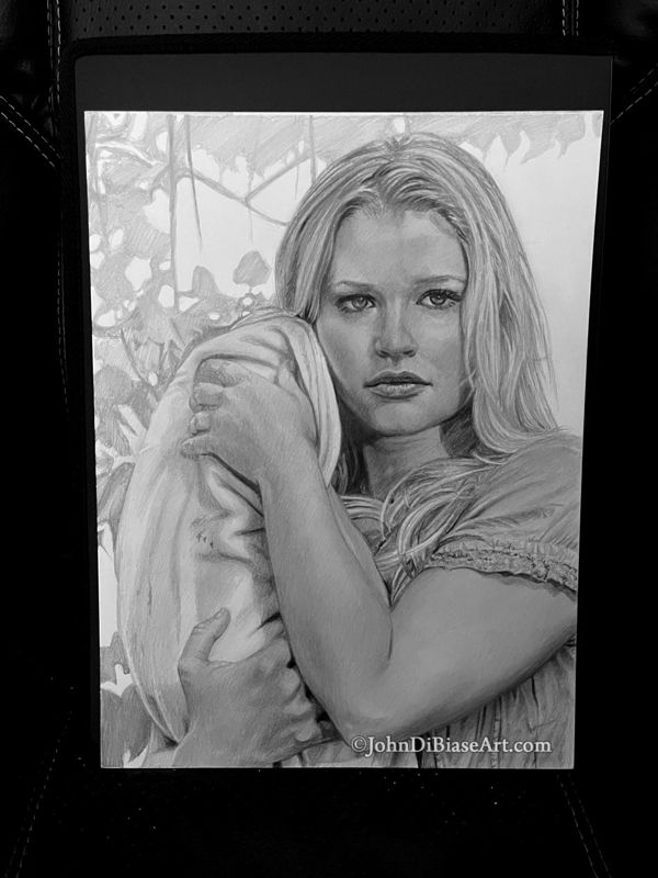 Emilie de Ravin as Claire Littleton from LOST Original Drawing (NOT a print)