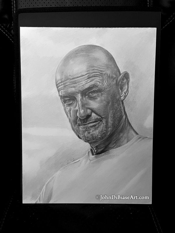 Terry O'Quinn as John Locke Original Drawing (NOT a print) 9x12
