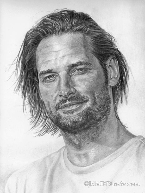 Josh Holloway as Sawyer from LOST Original Drawing (NOT a print) 9x12