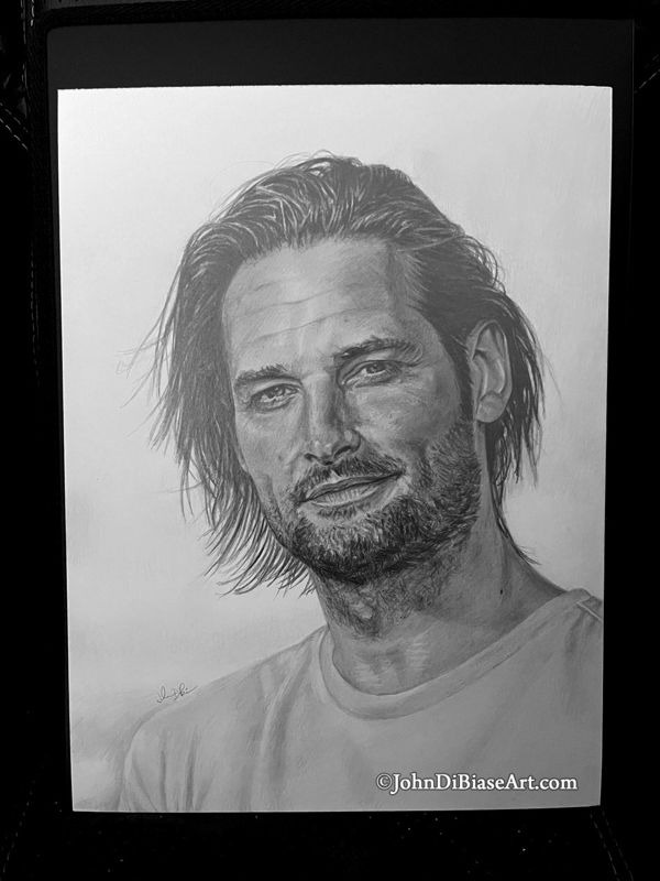 Josh Holloway as Sawyer from LOST Original Drawing (NOT a print) 9x12