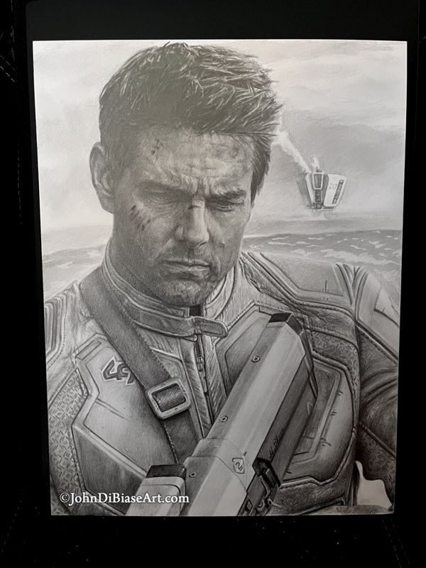 Tom Cruise as Jack Harper in Oblivion Original Drawing (NOT a print) 9x12